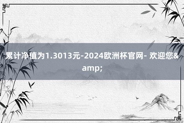 累计净值为1.3013元-2024欧洲杯官网- 欢迎您&