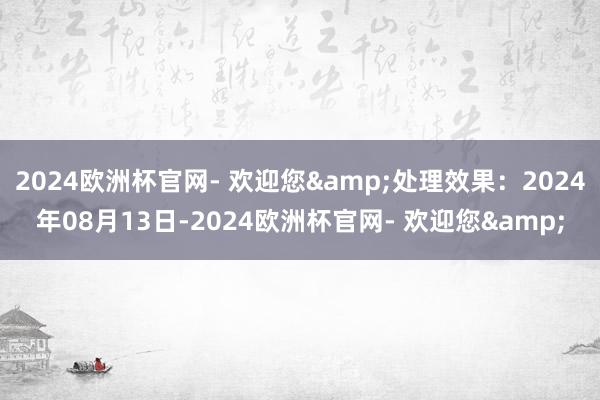 2024欧洲杯官网- 欢迎您&处理效果：2024年08月13日-2024欧洲杯官网- 欢迎您&